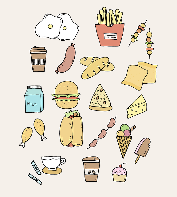 image showing different food types available over the counter